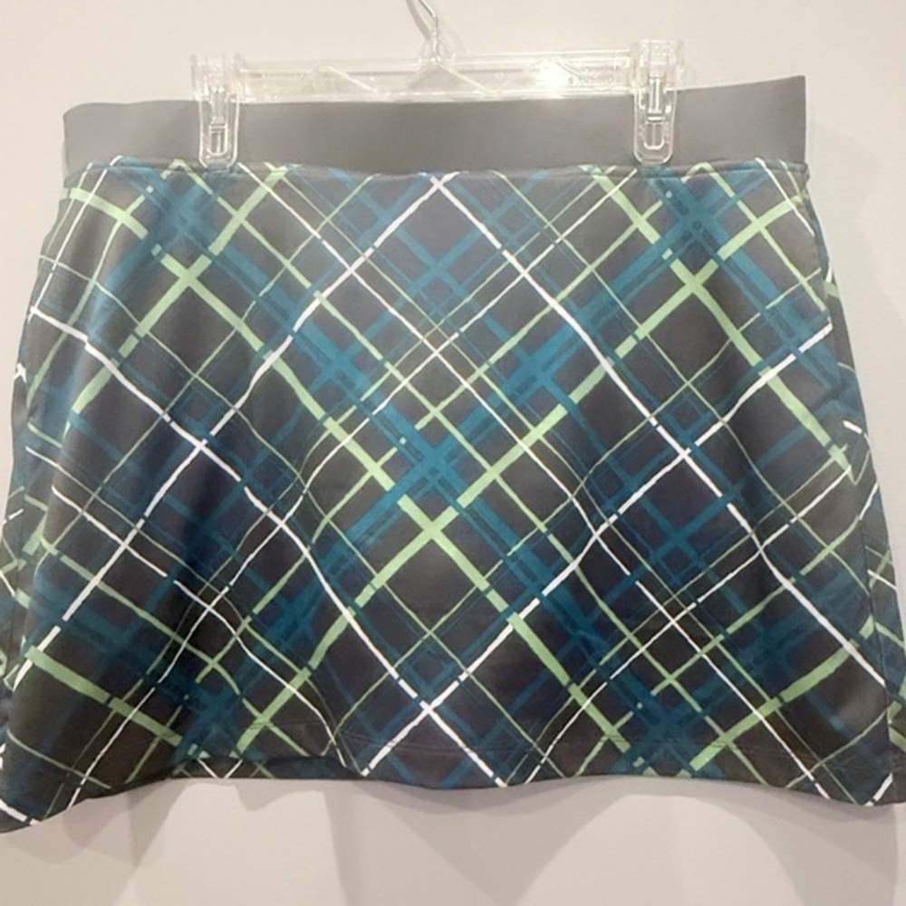 PGA Tour Green Striped Skort Sz XL w/ Pockets. EUC. AP